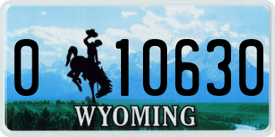 WY license plate 010630