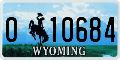 WY license plate 010684