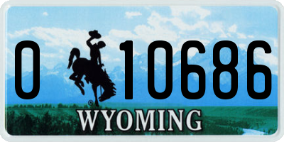 WY license plate 010686