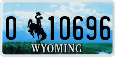 WY license plate 010696