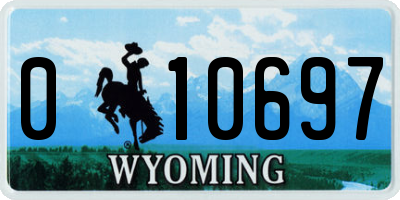 WY license plate 010697