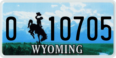 WY license plate 010705