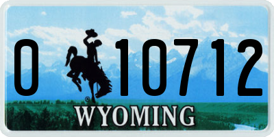 WY license plate 010712