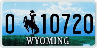 WY license plate 010720