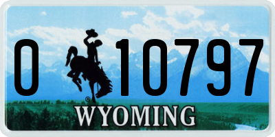 WY license plate 010797