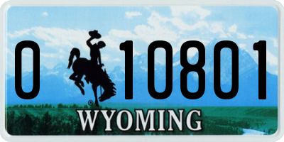 WY license plate 010801