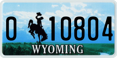 WY license plate 010804