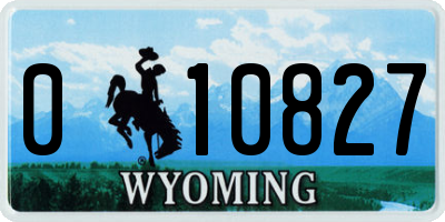 WY license plate 010827