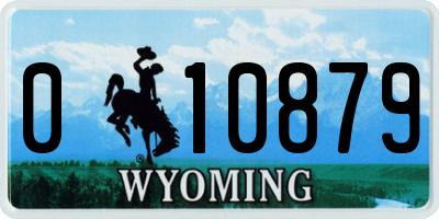 WY license plate 010879