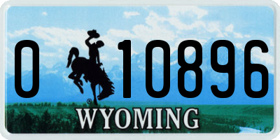 WY license plate 010896