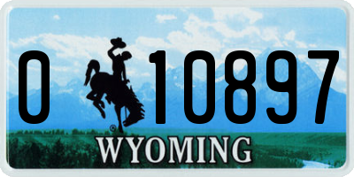 WY license plate 010897