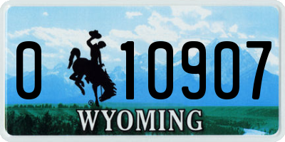 WY license plate 010907