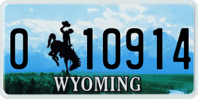 WY license plate 010914