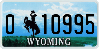 WY license plate 010995