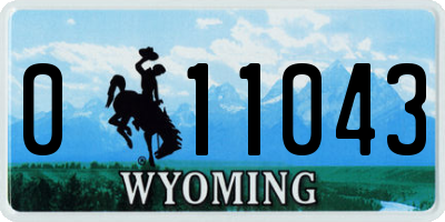 WY license plate 011043