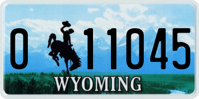 WY license plate 011045