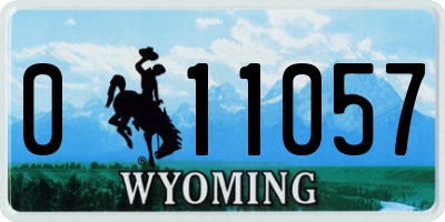 WY license plate 011057