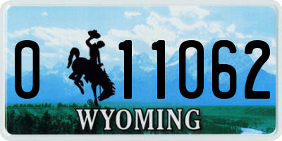 WY license plate 011062