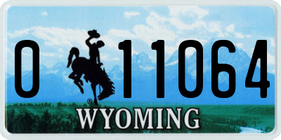 WY license plate 011064