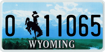 WY license plate 011065