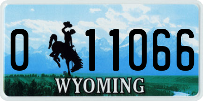 WY license plate 011066