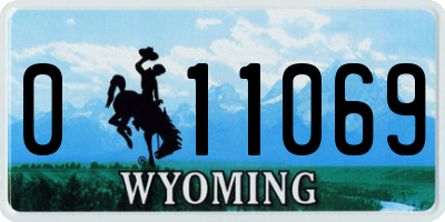 WY license plate 011069