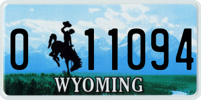 WY license plate 011094