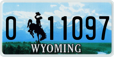 WY license plate 011097