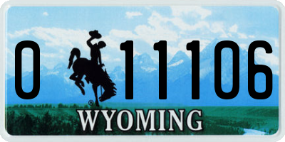 WY license plate 011106