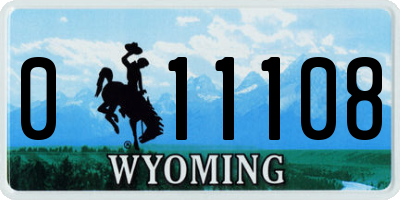 WY license plate 011108