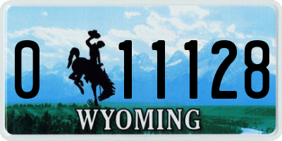 WY license plate 011128