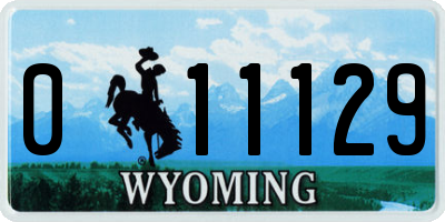 WY license plate 011129