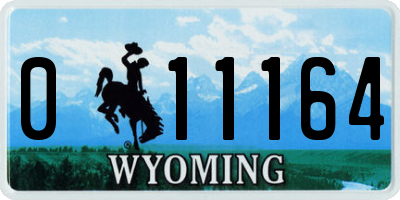 WY license plate 011164