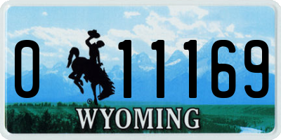 WY license plate 011169