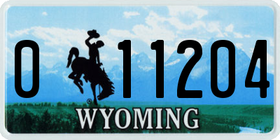 WY license plate 011204