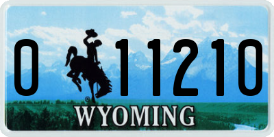 WY license plate 011210