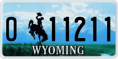 WY license plate 011211