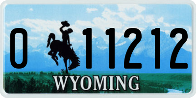 WY license plate 011212