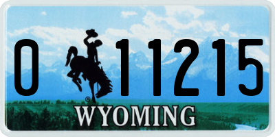 WY license plate 011215