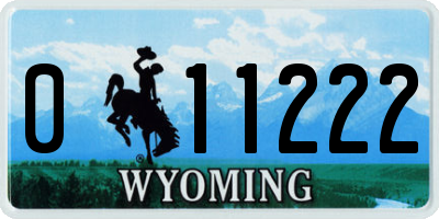 WY license plate 011222