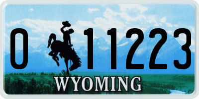 WY license plate 011223
