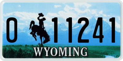 WY license plate 011241