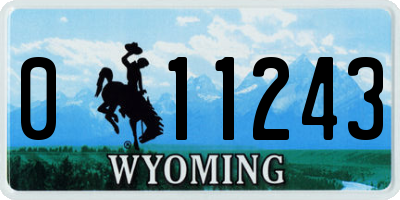 WY license plate 011243