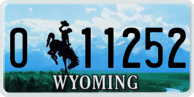 WY license plate 011252