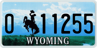 WY license plate 011255