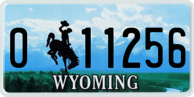 WY license plate 011256