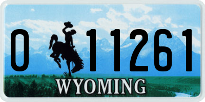 WY license plate 011261