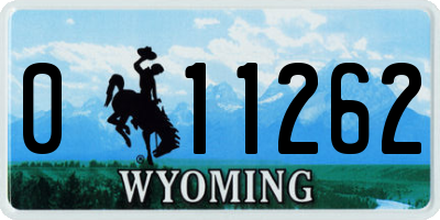 WY license plate 011262