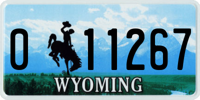 WY license plate 011267