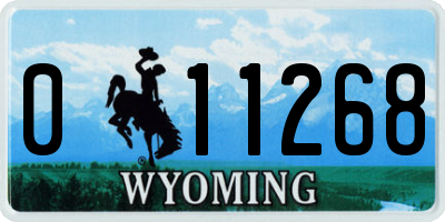 WY license plate 011268